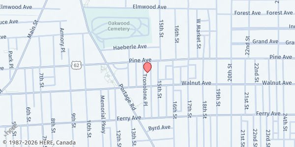 Map showing Niagara Falls WIC at 625 Tronolone Pl, Niagara Falls, NY