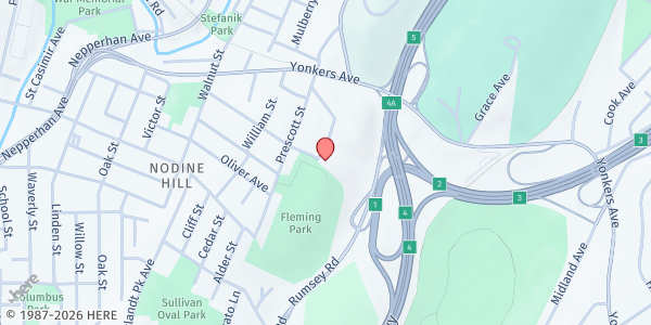 Map showing Nodine Hill Community Center at 140 Fillmore Street, Nodine Hill, NY