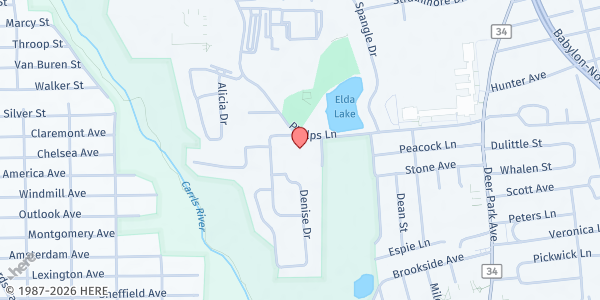 Map showing St. Paul's Church - North Babylon at 158 Phelps Lane, North Babylon, NY