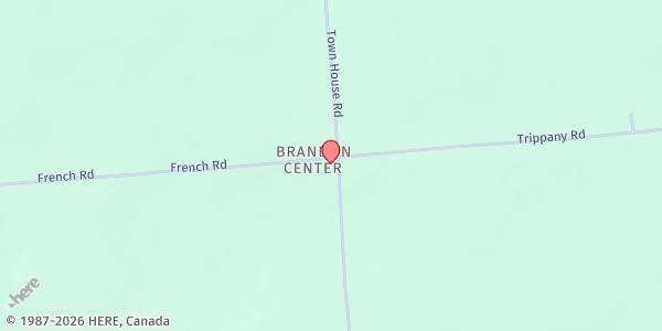 Map showing BRANDON WESLEYAN FOOD PANTRY at 121 Townhouse Rd, North Bangor, NY