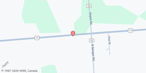 Map showing Lifeway Neighborhood Food Pantry at 2426 State Route 11, North Bangor, NY