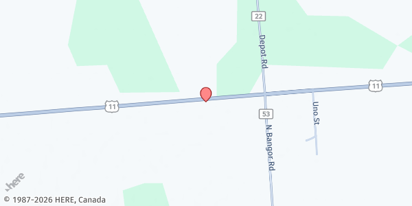 Map showing Lifeway Neighborhood Food Pantry at 2422 State Route 11, North Bangor, NY