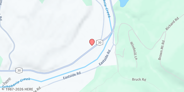 Map showing North Blenheim UM Church FP at 1881 State Route 30, North Blenheim, NY