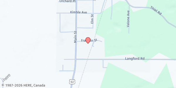 Map showing EDEN-NORTH COLLINS FOOD PANTRY at 2059 FRANKLIN STREET, NORTH COLLINS, NY