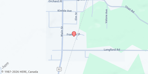 Map showing Eden- North Collins Food Pantry - Food Distribution Center at 2059 Franklin St, North Collins, NY