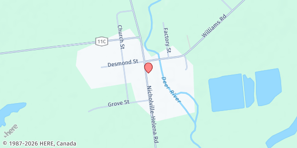 Map showing Tri-Town Community Services Food Pantry at 1979 State Hwy 11C, North Lawrence, NY