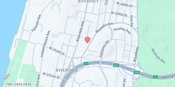 Map showing Riverdale Neighborhood House at 5521 Mosholu Avenue, North Riverdale, NY