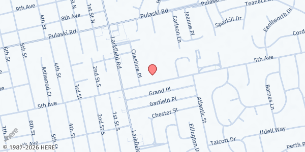 Map showing St. Anthony of Padua at 1025 Fifth Ave East, Northport, NY