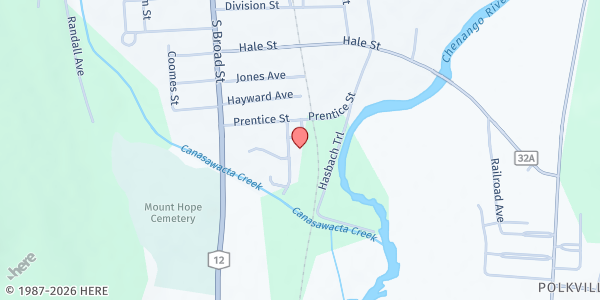 Map showing Catholic Charities Norwich at 3 Ohara Dr, Norwich, NY