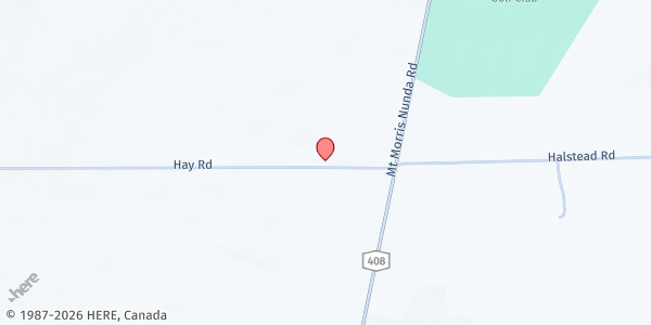 Map showing Nunda Town Highway Department at 1955 Hay Road, Nunda, NY