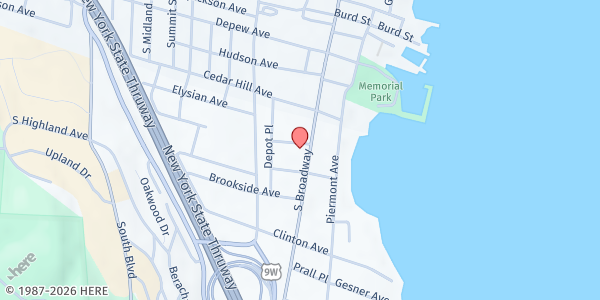 Map showing Iglesia La Mision Food Pantry at 11 Division Ave, Nyack, NY