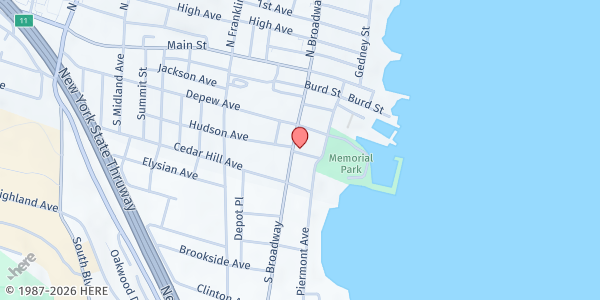 Map showing Nyack F.O.O.D. Program Food Pantry at 67 South Broadway, Nyack, NY