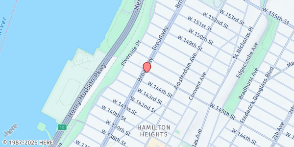 Map showing NYC Love Kitchen 145th Street.& Broadway at 145th Street and Broadway, NYC, NY