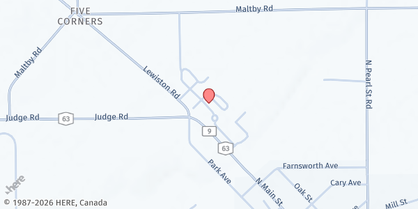 Map showing Feeding Our Families at 7001 Lewiston Rd, Oakfield, NY