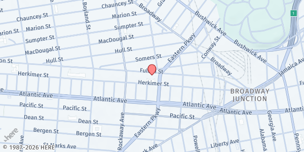 Map showing Collective Fare Community: Precious Hearts Adult Social at 2198 Fulton Street, Ocean Hill, NY