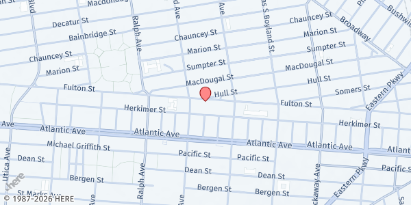 Map showing The Campaign Against Hunger - Fulton Street at 2004 Fulton Street, Ocean Hill, NY