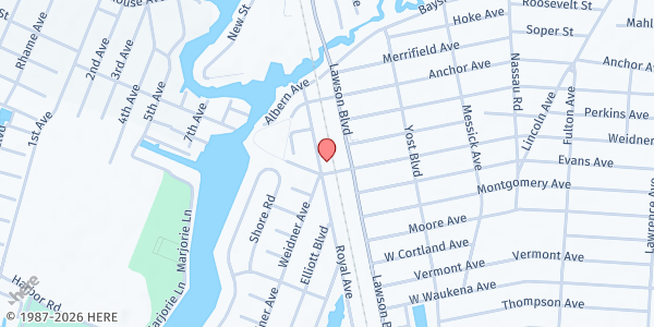 Map showing Arc of Salvation at 3161 Royal Ave, Oceanside, NY