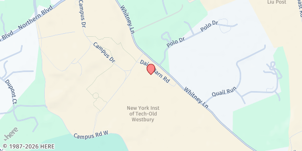 Map showing NYIT Grizzly Cupboard - Old Westbury Campus at , Old Westbury, NY