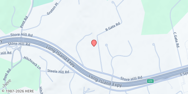 Map showing SUNY Old Westbury Panther FP at 223 Store Hill Road, Old Westbury, NY