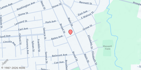 Map showing Karing Kitchen at 116 West Grove Street, Oneida, NY