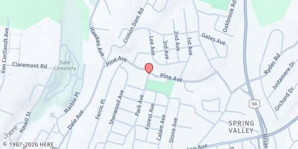Map showing Church of the Ascension Food Pantry at 104 Park Avenue, Ossining, NY