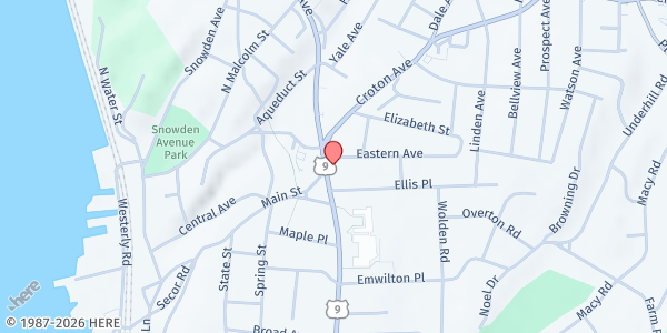 Map showing Ossining Food Pantry at 7 South Highland Avenue, Ossining, NY