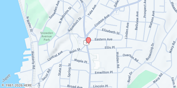 Map showing Trinity Church at 7 S. Highland Ave, Ossining, NY