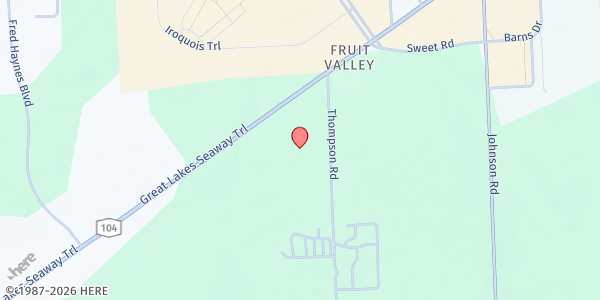 Map showing Oswego Alliance Church at 371 Thompson Rd, Oswego, NY