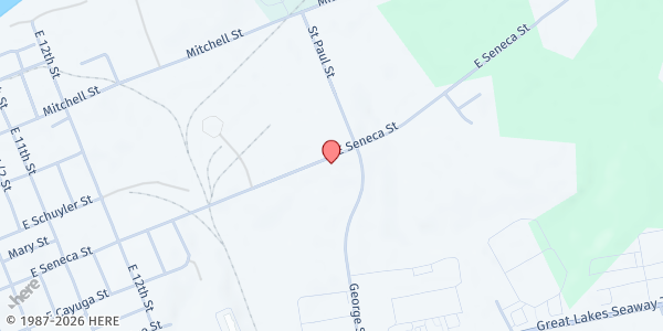 Map showing Oswego County WIC - George Street Office at 10 George St - Suite 400, Oswego, NY