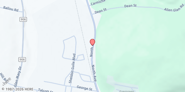 Map showing Open Door Mission Food Pantry at 425 North Ave, Owego, NY