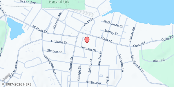 Map showing People's Pantry at 59 Church Street, Oyster Bay, NY