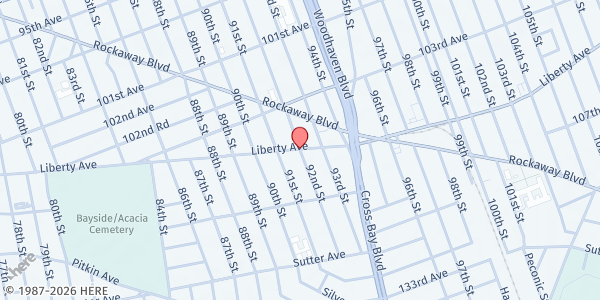 Map showing The Ozone Park Pantry at , Ozone Park, NY