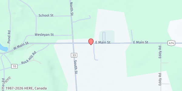 Map showing PANAMA UNITED METHODIST CHURCH at 22 E. MAIN STREET, PANAMA, NY