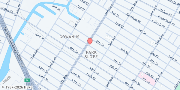 Map showing Lutheran Church of Holy Spirit at 267 7th Street, Park Slope, NY
