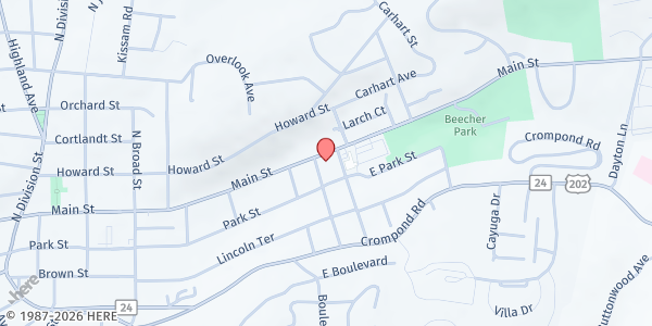 Map showing Faith Food Pantry - Food Distribution Center at 1607 Main St, Peekskill, NY