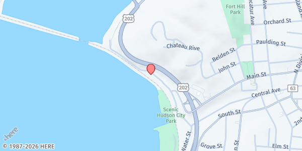 Map showing FRED'S PANTRY at 200 NORTH WATER STREET, PEEKSKILL, NY