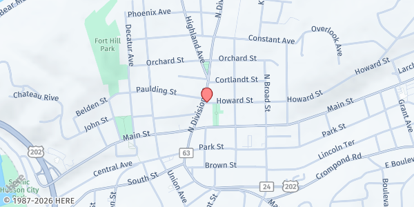 Map showing Fred's Pantry at 137 N Division St, Peekskill, NY