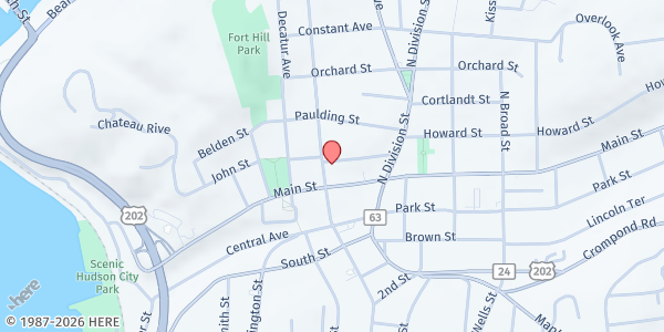 Map showing SALVATION ARMY PEEKSKILL SOUP KITCHEN at 117 NELSON AVENUE, PEEKSKILL, NY