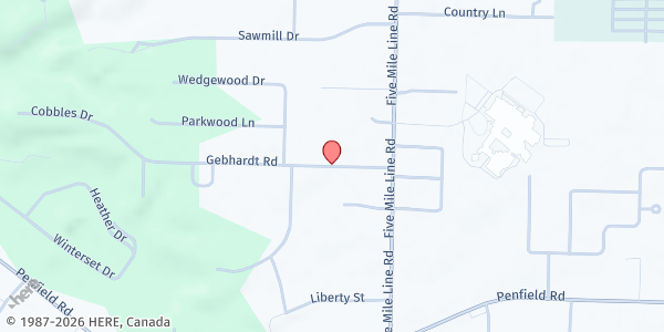 Map showing Penfield HOPE Food Pantry at 1771 Penfield Rd, Penfield, NY
