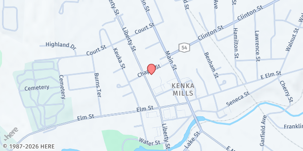 Map showing St. Mark's Terrace Penn Yan at 110 Chapel Street, Penn Yan, NY