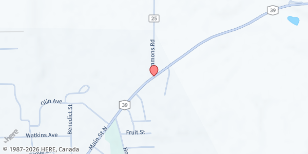 Map showing Wyoming County Community Action PUP at 204 North Main St, Perry, NY