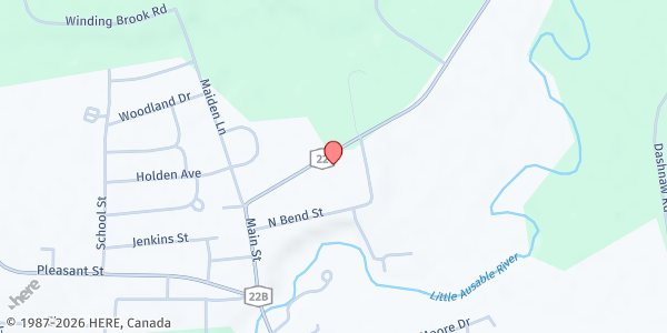 Map showing JCEO - Peru at Peru Town Hall at 3036 Main St., Peru, NY