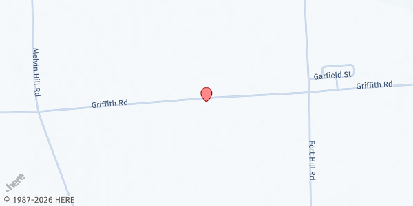 Map showing Clifton Springs United Food Pantry at 1577 Griffith Road, Phelps, NY