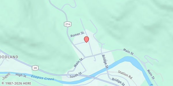 Map showing Phoenicia UMC Food Pantry at 29 Church Street, Phoenicia, NY