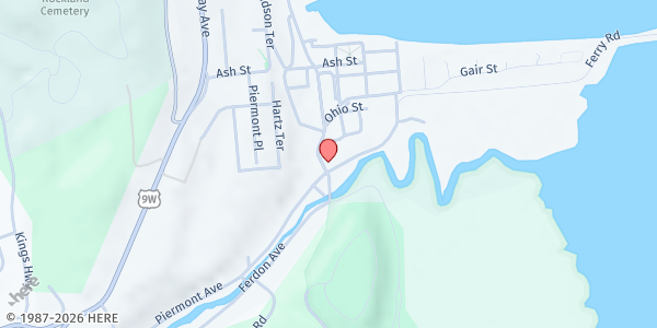 Map showing Macedonia Baptist Food Pantry at 405 Piermont Avenue, Piermont, NY