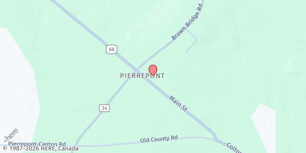 Map showing Colton Pierrepont Parishville Neighbor Center FP at 864 Route 68, Pierrepont, NY