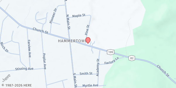 Map showing Pine Plains Comm. Food Locker at 3023 Church St., Pine Plains, NY