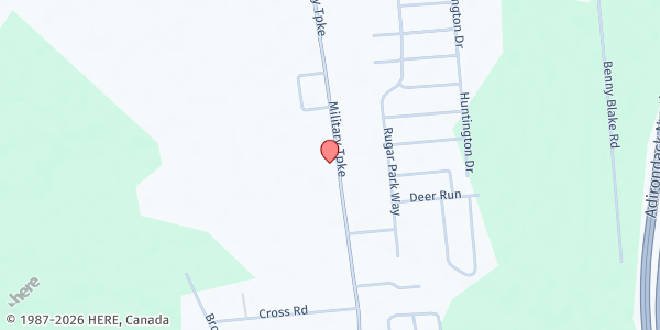 Map showing JCEO & St. Joseph's Outreach - Plattsburgh at 1349 Military Turnpike, Plattsburgh, NY