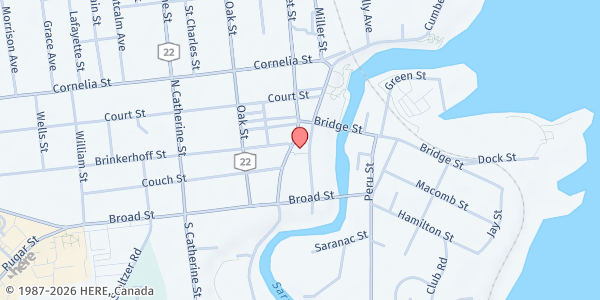 Map showing Joint Council for Economic Opportunity - Plattsburgh at 54 Margaret St, Plattsburgh, NY