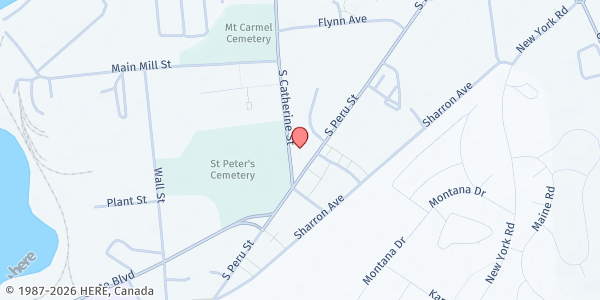 Map showing Salvation Army - Plattsburgh - Food Distribution Center at 4804 S Catherine St, Plattsburgh, NY